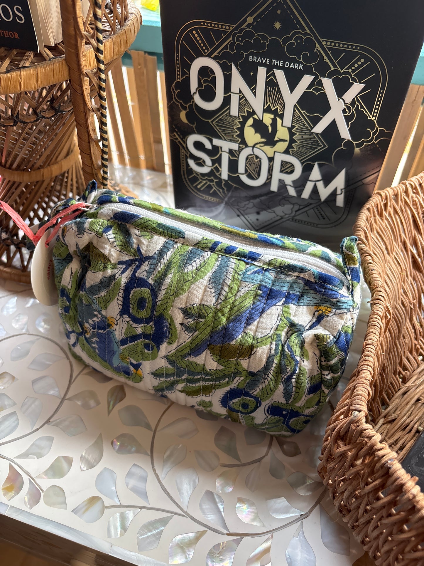 Blue & Green Makeup Pouch