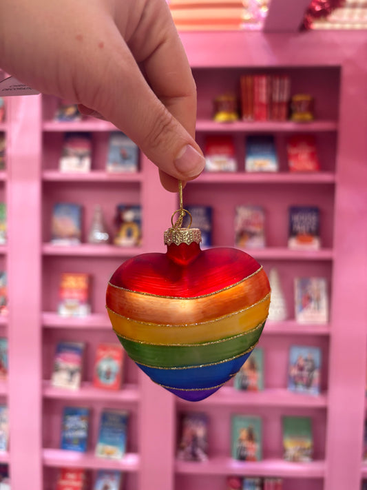 π Rainbow Heart Bauble