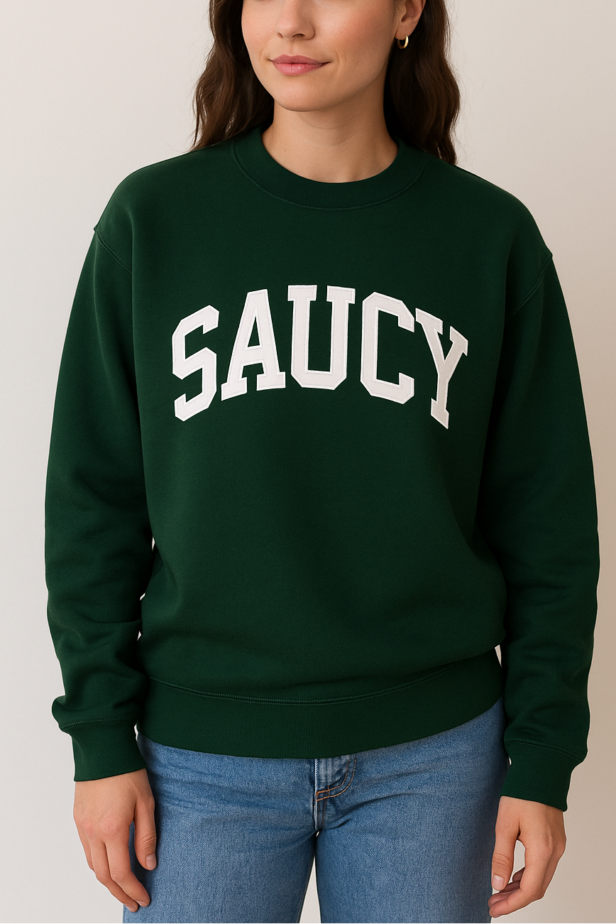 Saucy Sweatshirt - Hunter Green