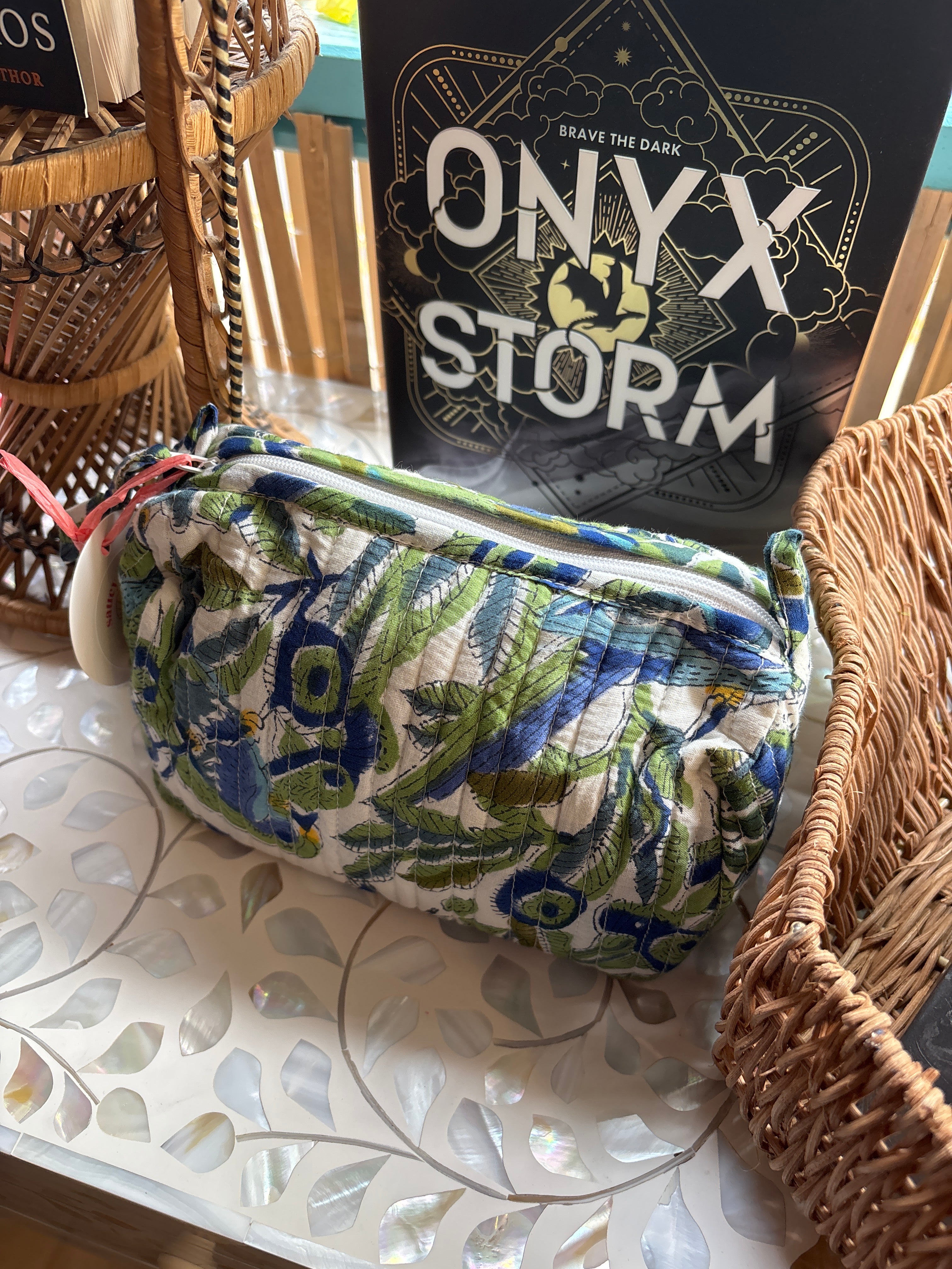 Blue & Green Makeup Pouch