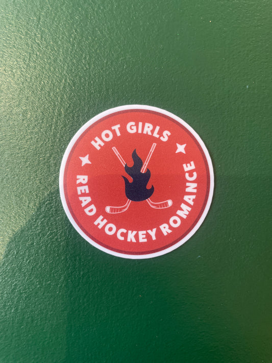 Hot Girls Read Hockey Romance Sticker