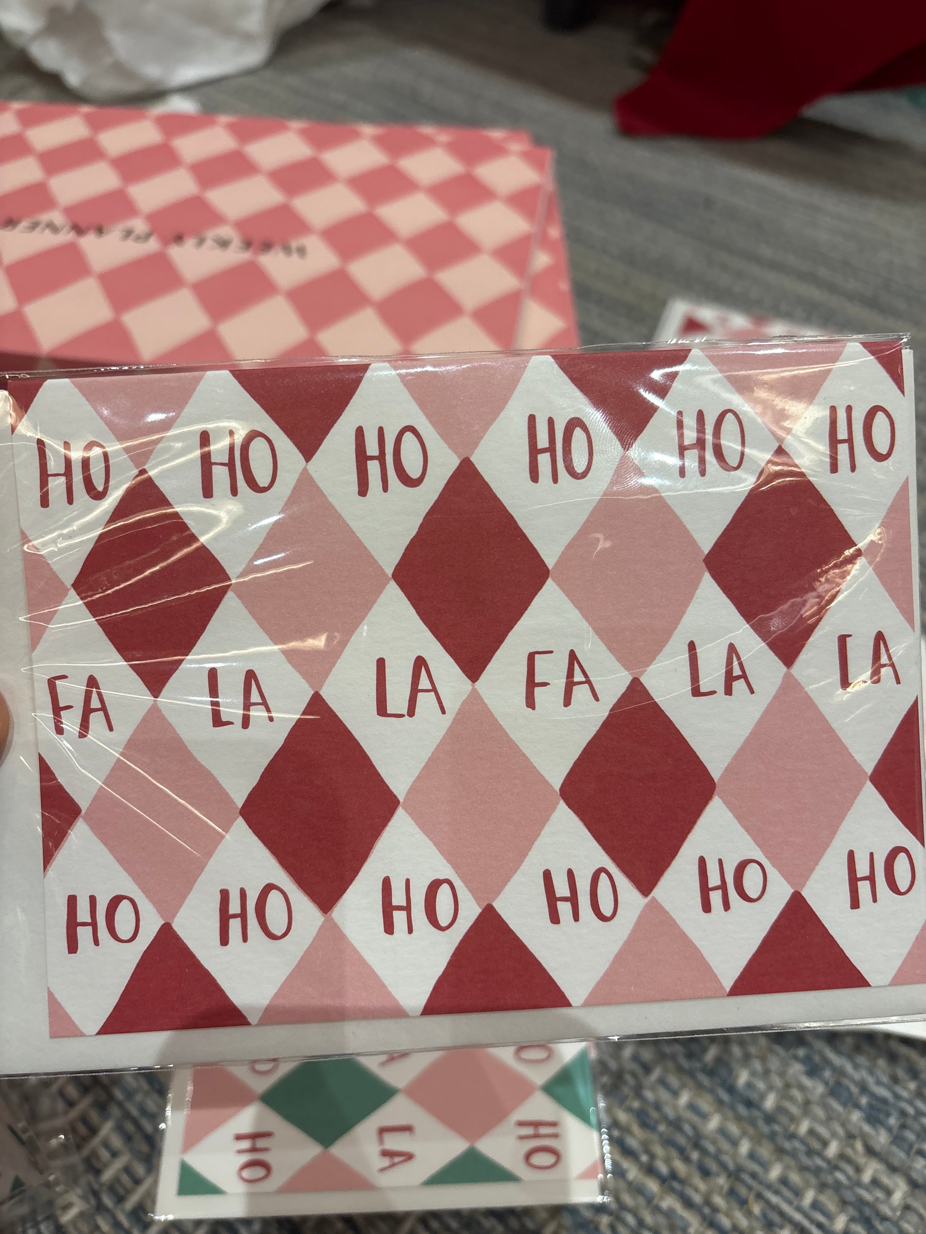 Pink/Red Ho Ho Fa LA Card