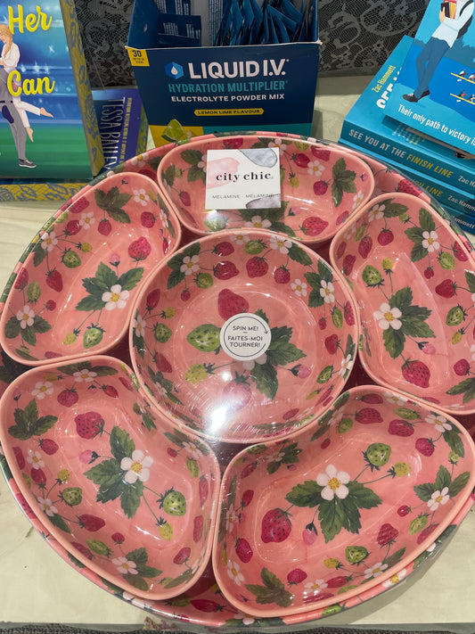 Strawberry spinning bowl
