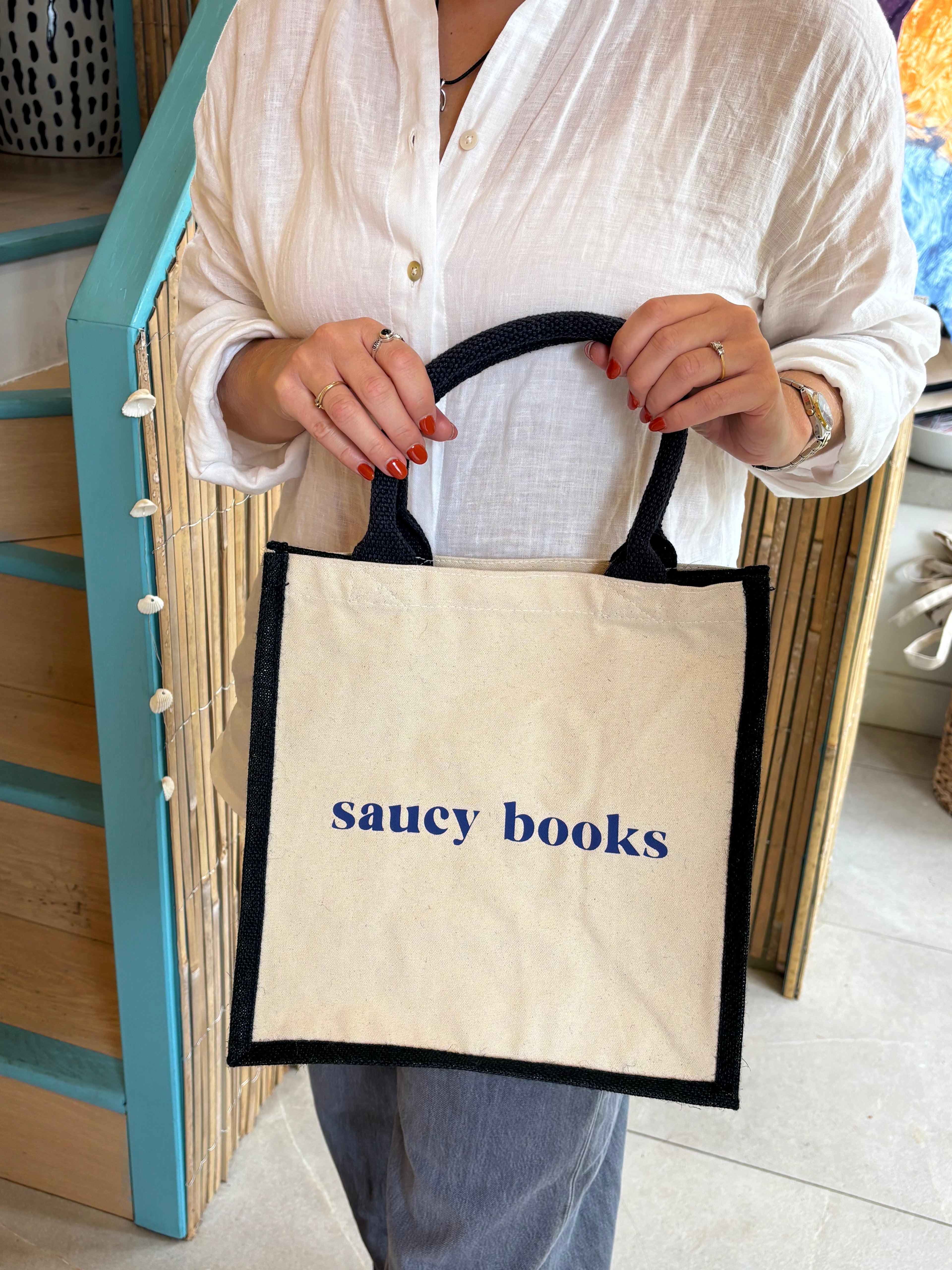 Saucy Books Jute Shopper