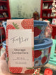 Strawberry glass storage containers