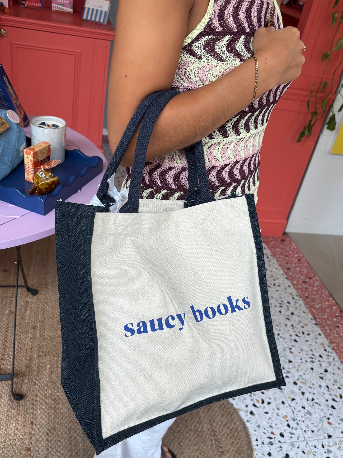 Saucy Books Jute Shopper
