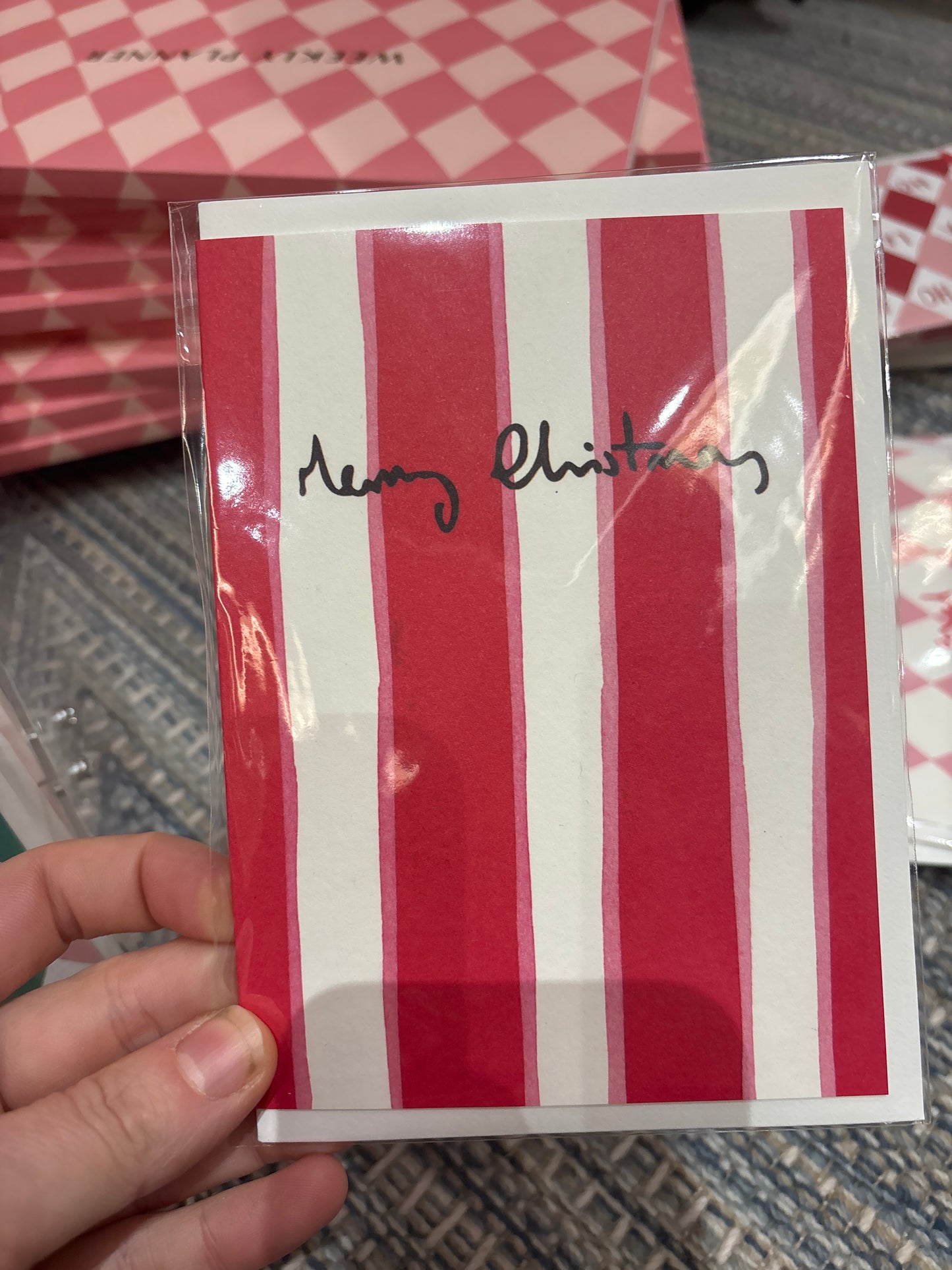 Merry Christmas Stripe Card