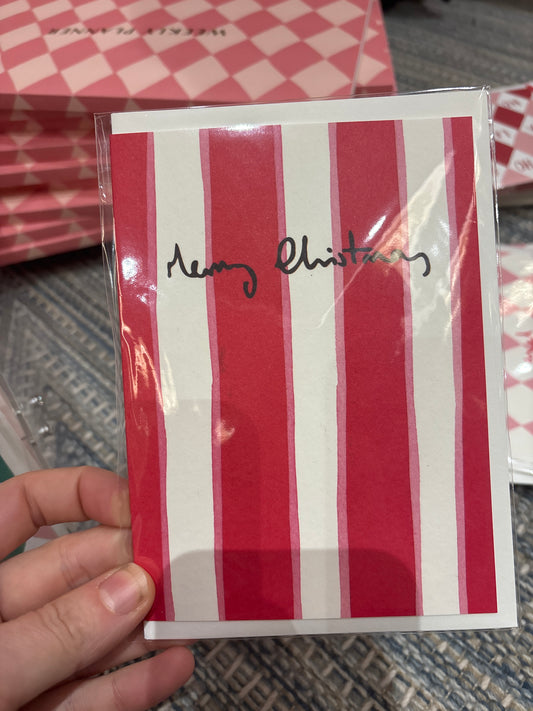 Merry Christmas Stripe Card