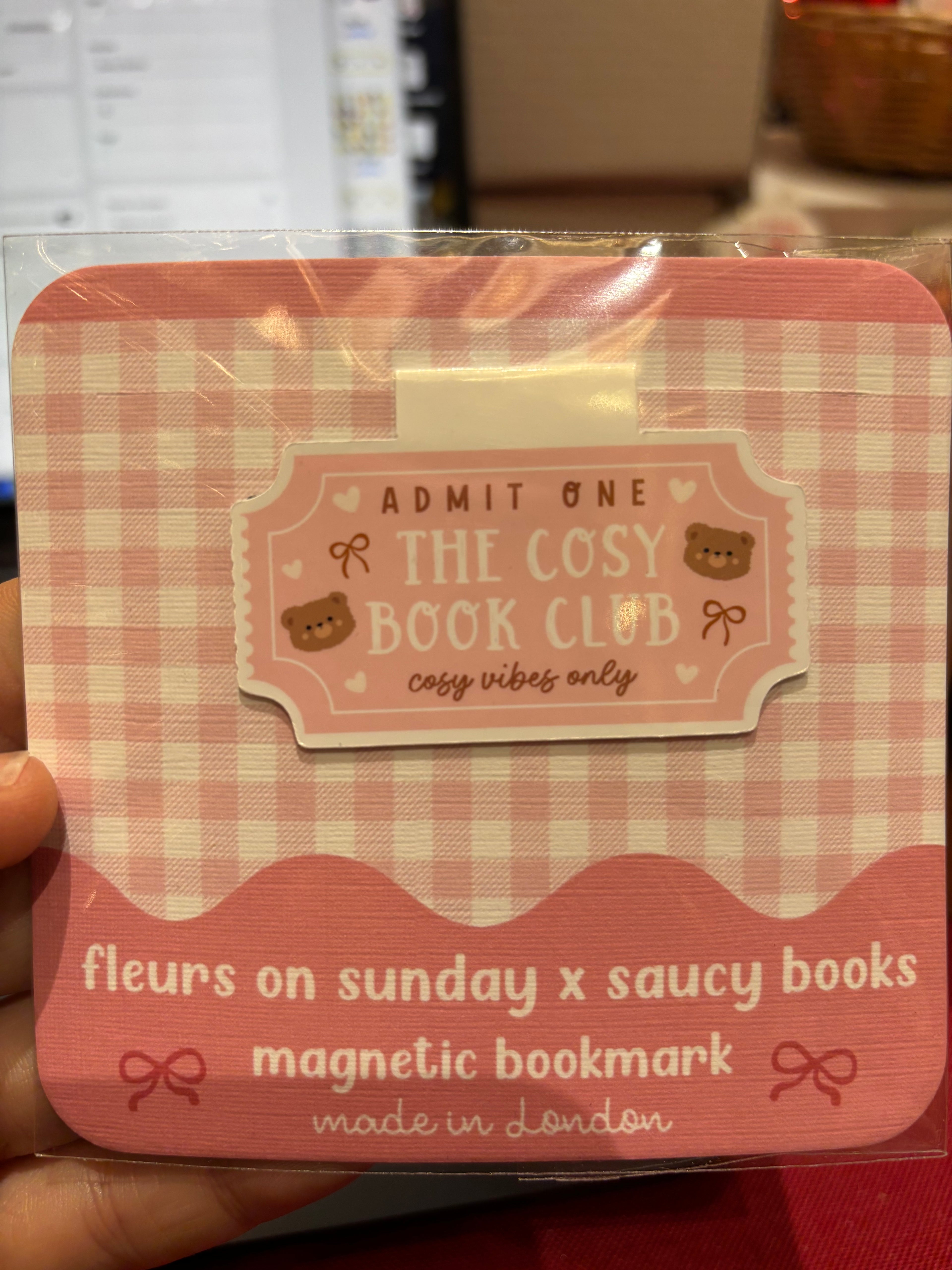 Cosy Book Club Magnetic Bookmark