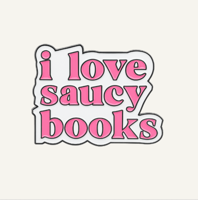 I Love Saucy Books - Enamel Pin
